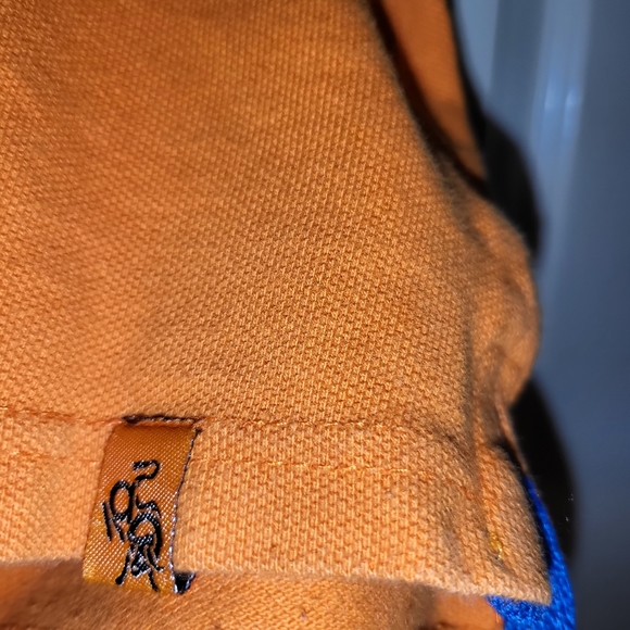 Men's Orange Short Sleeve Polo Shirt, Large - Picture 4 of 7